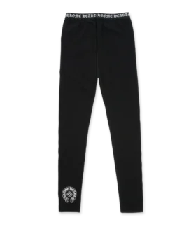 Chrome Hearts Schwarze Baumwoll-Leggings