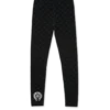 Chrome Hearts schwarze Baumwoll-Leggings mit grauem Multilogo-Print Chrome Hearts schwarze Baumwoll-Leggings mit grauem Multilogo-Print