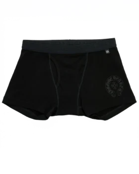 Chrome Hearts Schwarze Boxershorts aus Baumwolle mit schwarzem Ton-in-Ton-Design Chrome Hearts Schwarze Boxershorts aus Baumwolle mit schwarzem Ton-in-Ton-Design