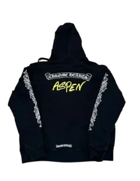 Chrome Hearts Schwarzer Aspen Exklusiver Zip-Up-Kapuzenpullover