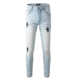 Chrome Hearts Skinny-Jeans mit Cross Patches