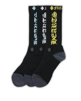 Chrome Hearts Socken in Blau, Weiß und Gelb Chrome Hearts Socken in Blau, Weiß und Gelb