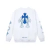 Chrome Hearts Sweatshirt mit blauem Logo und Rundhalsausschnitt Chrome Hearts Sweatshirt mit blauem Logo und Rundhalsausschnitt