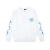 Chrome Hearts Sweatshirt mit blauem Logo und Rundhalsausschnitt Chrome Hearts Sweatshirt mit blauem Logo und Rundhalsausschnitt
