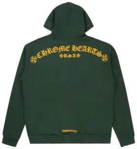 Chrome Hearts T-Bar-Kapuzenpullover Grün/Gold Chrome Hearts T-Bar-Kapuzenpullover Grün/Gold