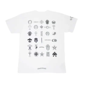 Chrome Hearts T-Shirt mit mehreren Logos und kurzen Ärmeln