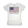 Chrome Hearts T-Shirt mit USA-Flaggen-Print auf der Rückseite in Weiß Chrome Hearts T-Shirt mit USA-Flaggen-Print auf der Rückseite in Weiß