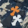 Chrome Hearts Tie-Dye-Jeans mit mehrfarbigem Kreuz Chrome Hearts Tie-Dye-Jeans mit mehrfarbigem Kreuz