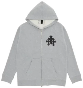 Chrome Hearts Triple Leather Cross Zip-up-Kapuzenpullover