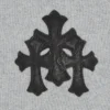 Chrome Hearts Triple Leather Cross Zip-up-Kapuzenpullover