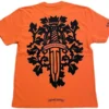 Chrome Hearts Vine Dagger T-Shirt Orange Schwarz Chrome Hearts Vine Dagger T-Shirt Orange Schwarz