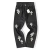 Chrome Hearts White Cross Patch Denim Jeans Chrome Hearts White Cross Patch Denim Jeans