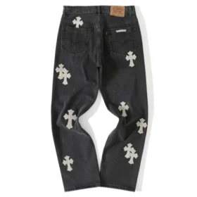 Chrome Hearts White Cross Patch Denim Jeans
