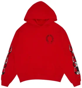 Chrome Hearts X Matty Boy Flames Kapuzenpullover Rot