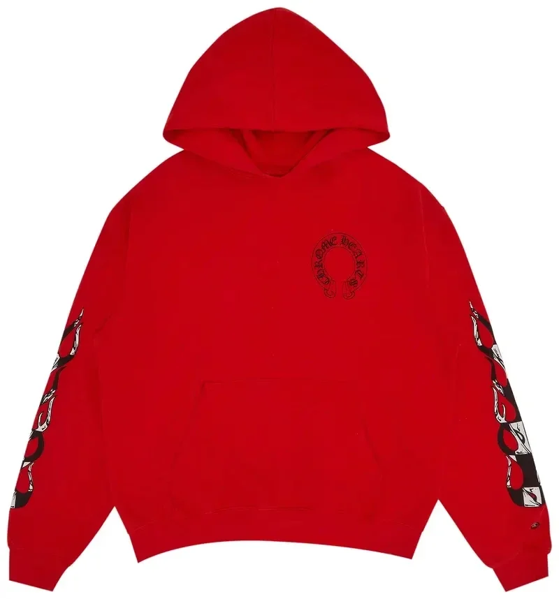 Chrome Hearts X Matty Boy Flames Kapuzenpullover Rot Chrome Hearts X Matty Boy Flames Kapuzenpullover Rot