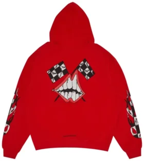 Chrome Hearts X Matty Boy Flames Kapuzenpullover Rot