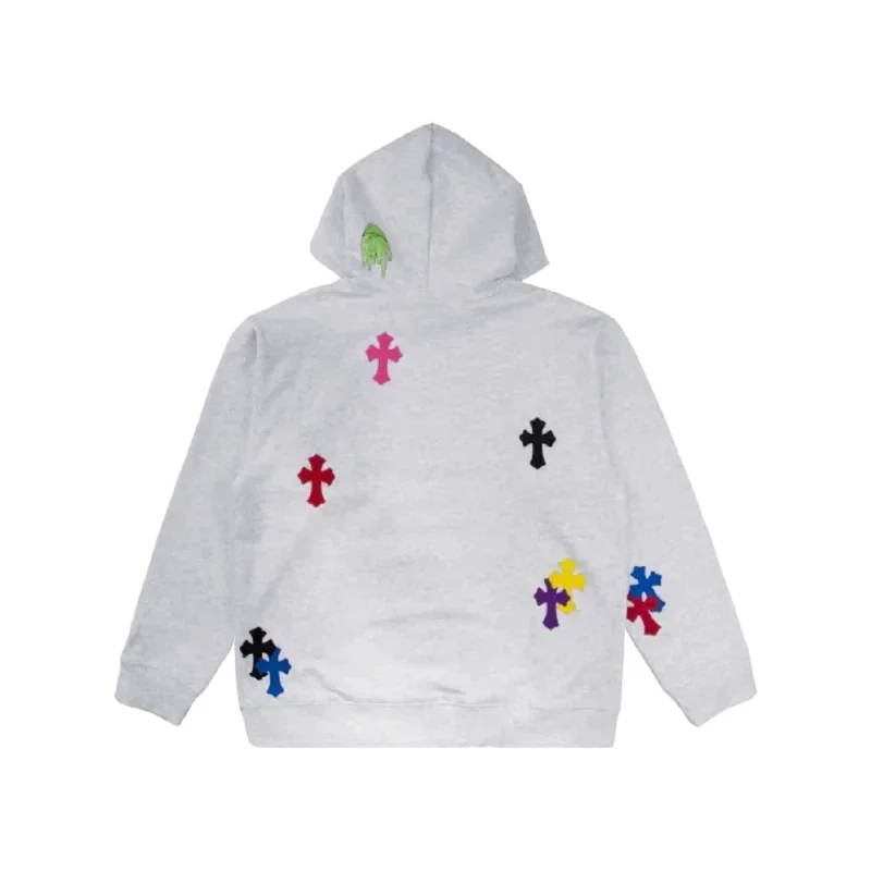 Chrome Hearts X Matty Boy Kapuzenpullover mit Cross Patch Chrome Hearts X Matty Boy Kapuzenpullover mit Cross Patch