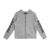 Chrome Hearts Grauer Kaschmir-Zip-Up-Hoodie Chrome Hearts Grauer Kaschmir-Zip-Up-Hoodie