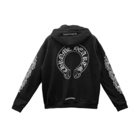 Chrome Hearts Zip-up-Kapuzenpullover F**Kyou Horseshoe Floral Sleeve