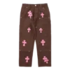 Chrome Style Brown Carpenter Hearts Hosen