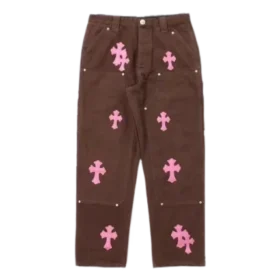 Chrome Style Brown Carpenter Hearts Hosen