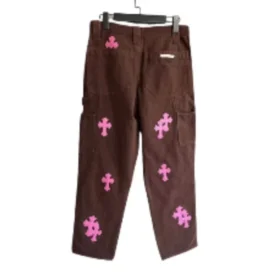 Chrome Style Brown Carpenter Hearts Hosen