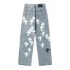 Chrome Style Levi’s Hearts Cyan Jeans
