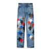 Firmranch Lederhose mit Leopardenmuster und Kreuz Firmranch Lederhose mit Leopardenmuster und Kreuz