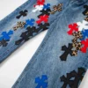Firmranch Lederhose mit Leopardenmuster und Kreuz Firmranch Lederhose mit Leopardenmuster und Kreuz