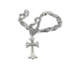 Halskette im Chrome Hearts-Stil, versilbert