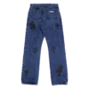 Jeans mit Leder-Cross-Patches Jeans mit Leder-Cross-Patches