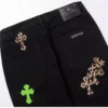 Jeans mit Lederpatches