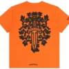 Orangefarbenes Chrome Hearts-Shirt Orangefarbenes Chrome Hearts-Shirt
