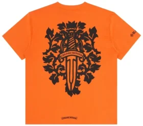Orangefarbenes Chrome Hearts-Shirt