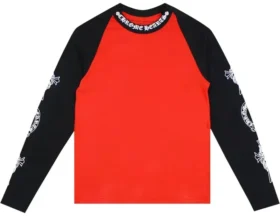 Schwarz-rotes Chrome Hearts-Shirt