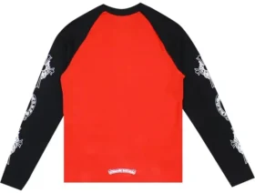 Schwarz-rotes Chrome Hearts-Shirt
