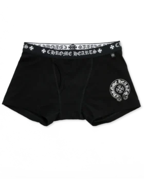 Schwarze Boxershorts aus Baumwolle mit schwarz-weißem Jacquard Schwarze Boxershorts aus Baumwolle mit schwarz-weißem Jacquard