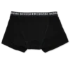 Schwarze Boxershorts aus Baumwolle mit schwarz-weißem Jacquard