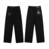 Schwarze Chrome Hearts-Jeans Schwarze Chrome Hearts-Jeans