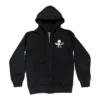 Seltener CH Foti Skeleton Circle Logo Zip-up-Kapuzenpullover