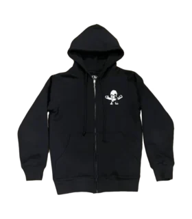 Seltener CH Foti Skeleton Circle Logo Zip-up-Kapuzenpullover