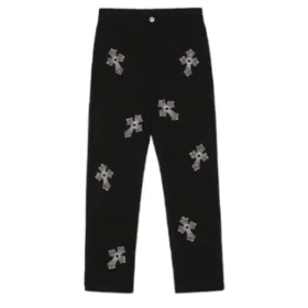 Strass-Kreuz-Chrome Hearts-Hose