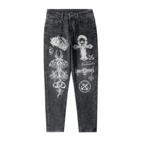 Von Chrome Hearts inspirierte Jeans