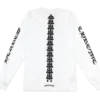 Weißes Chrome Heart Langarmshirt Weißes Chrome Heart Langarmshirt